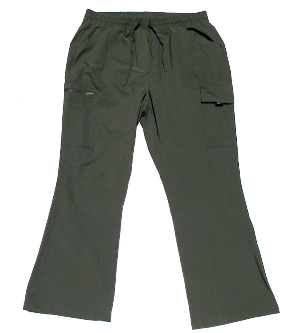 BALEAF Womens XL Khaki Green Lightweight Stretch Cargo Drawstring Hiking Pants